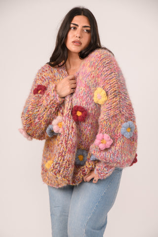 Brushed Flower Garden Cardigan