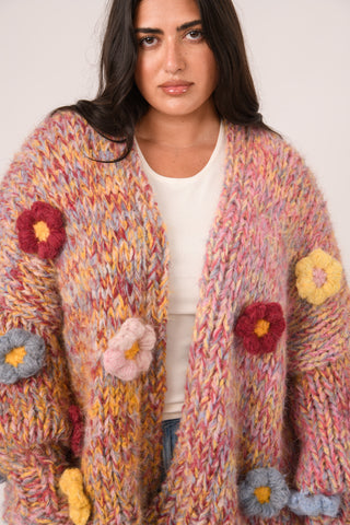 Brushed Flower Garden Cardigan