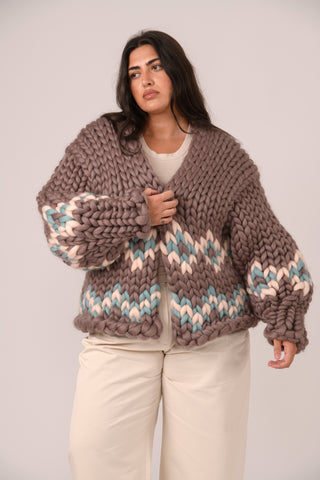 Erin Fair Isle Colossal Knit Cardigan