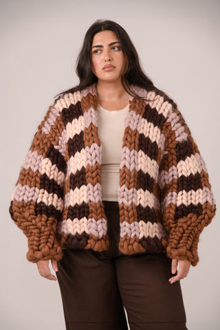 Gingham Colossal Knit Cardigan