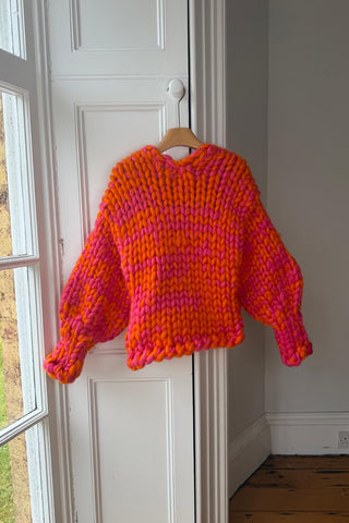 Pink & Orange Colossal Knit Cardigan S/M (Sample)