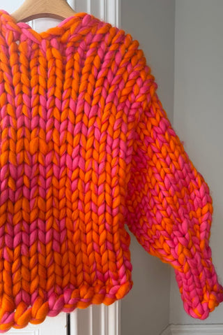 Pink & Orange Colossal Knit Cardigan S/M (Sample)