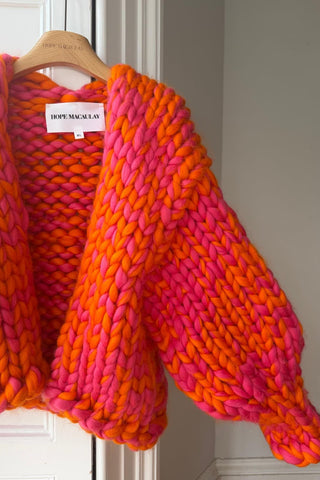 Pink & Orange Colossal Knit Cardigan S/M (Sample)