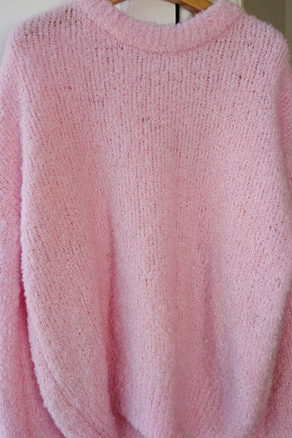 Pink Bouclé Knit Sweater M/L (Sample)