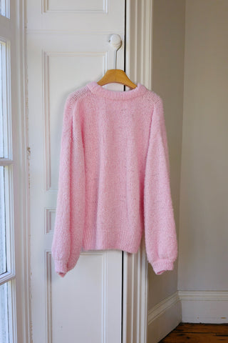 Pink Bouclé Knit Sweater M/L (Sample)
