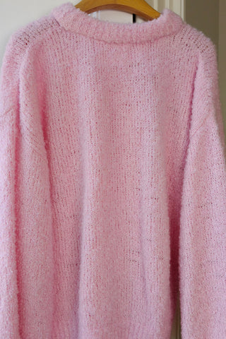 Pink Bouclé Knit Sweater M/L (Sample)