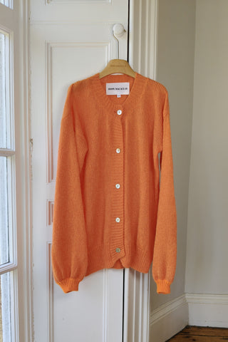 Orange Oversized Fluffy Knit Cardigan L/XL (Sample)