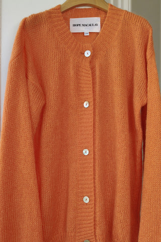 Orange Oversized Fluffy Knit Cardigan L/XL (Sample)