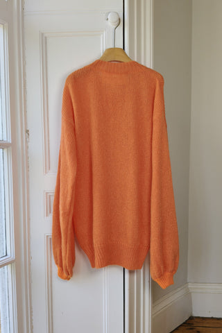 Orange Oversized Fluffy Knit Cardigan L/XL (Sample)