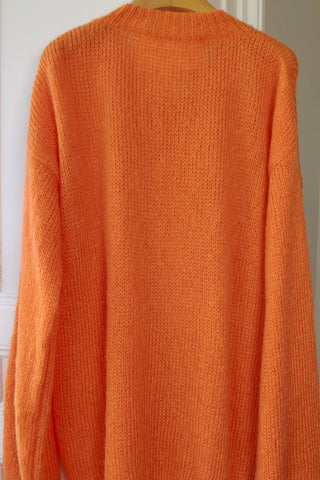 Orange Oversized Fluffy Knit Cardigan L/XL (Sample)