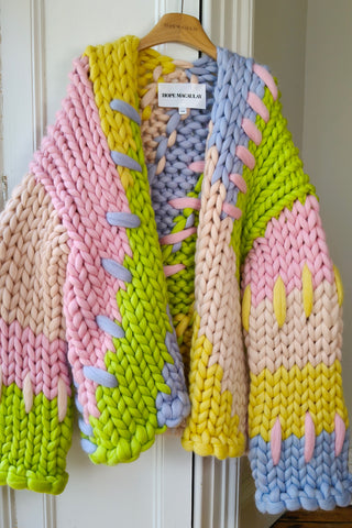 Midi Pastel Colossal Knit Cardigan XL/XXL (Sample)