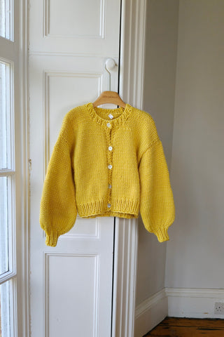 Yellow Chunky Knit Cardigan S (Sample)