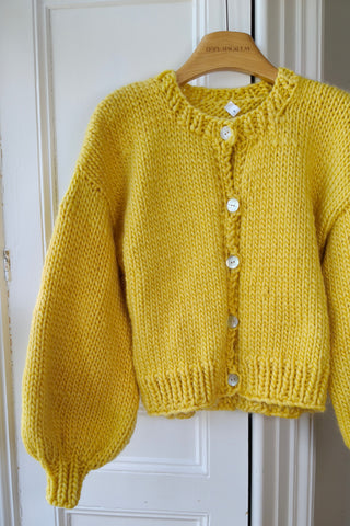 Yellow Chunky Knit Cardigan S (Sample)