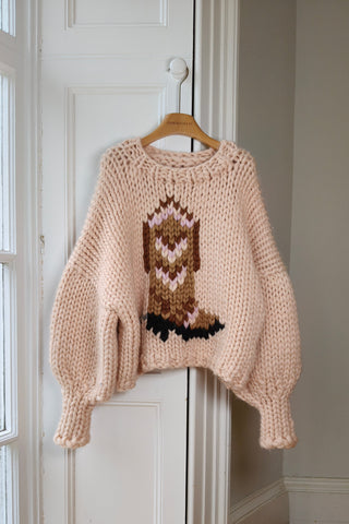 Rodeo Boot Chunky Knit Sweater S/M (Sample)