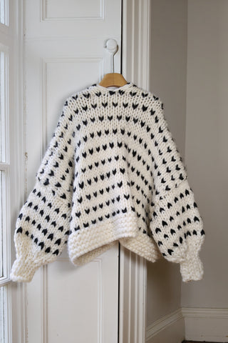 Dottie Polka Dot Chunky Knit Cardigan L/XL (Sample)
