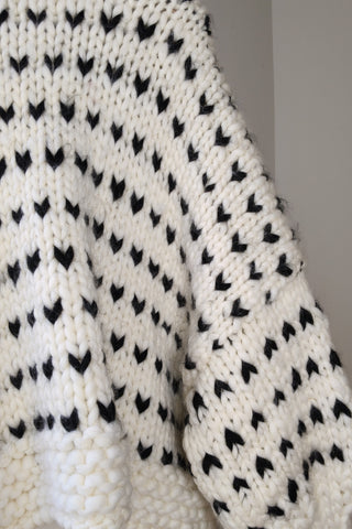 Dottie Polka Dot Chunky Knit Cardigan L/XL (Sample)
