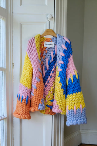 Midi Colourful Colossal Knit Cardigan S/M (Sample)