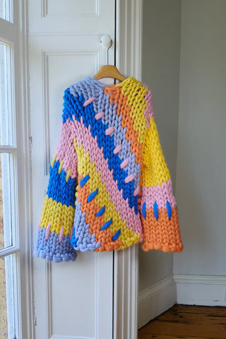 Midi Colourful Colossal Knit Cardigan S/M (Sample)