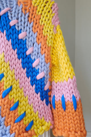 Midi Colourful Colossal Knit Cardigan S/M (Sample)