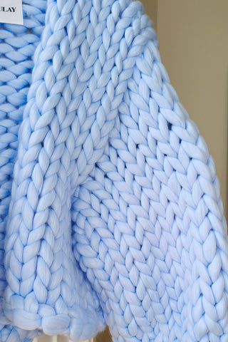 Blue Vegan Colossal Knit Cardigan M/L (Sample)