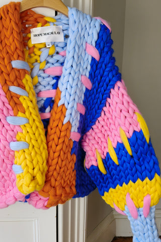 Colourful Vegan Colossal Knit Cardigan M/L (Sample)