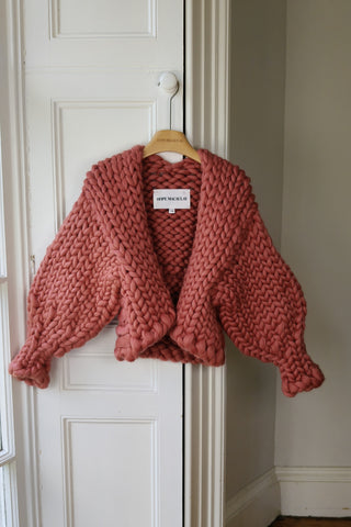 Dusty Rose Colossal Knit Cardigan S/M (Sample)