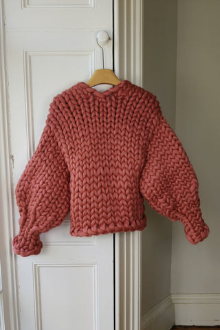 Dusty Rose Colossal Knit Cardigan S/M (Sample)