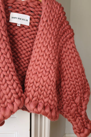 Dusty Rose Colossal Knit Cardigan M/L (Sample)