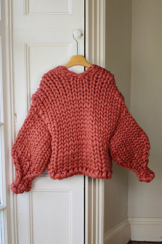 Dusty Rose Colossal Knit Cardigan M/L (Sample)