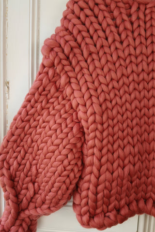 Dusty Rose Colossal Knit Cardigan M/L (Sample)