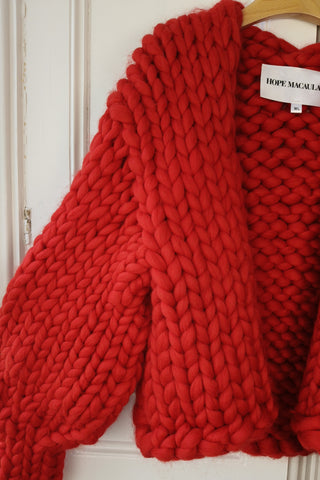 Red Colossal Knit Cardigan M/L (Discontinued Sample)