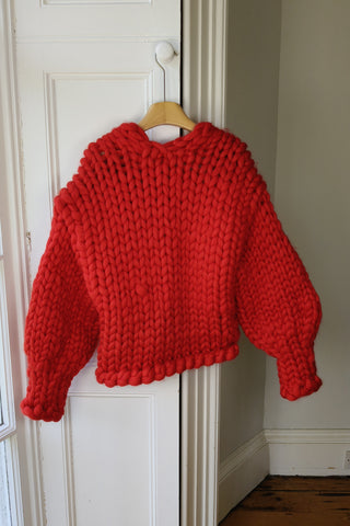 Red Colossal Knit Cardigan M/L (Discontinued Sample)