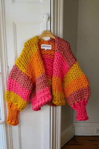 Stripe Colossal Knit Cardigan L/XL (Sample)