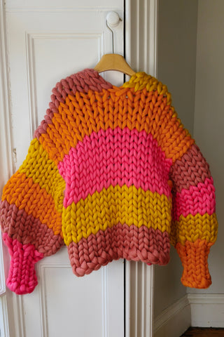 Stripe Colossal Knit Cardigan L/XL (Sample)