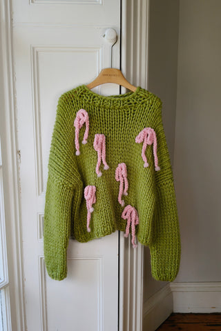 Bow Chunky Knit Sweater S (Sample)