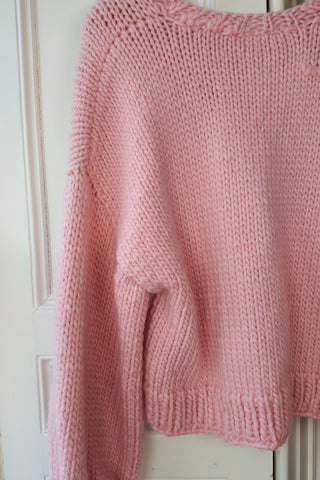 Pink Chunky Knit Cardigan L (Sample)