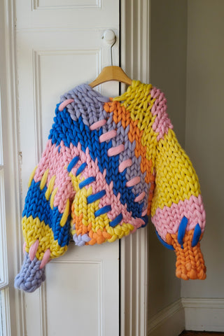 Colourful Colossal Knit Cardigan M/L (Sample)