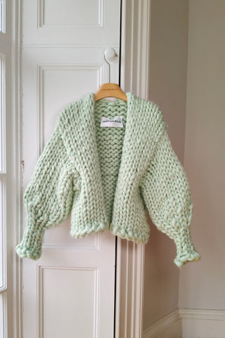 Peppermint Colossal Knit Cardigan (Sample)