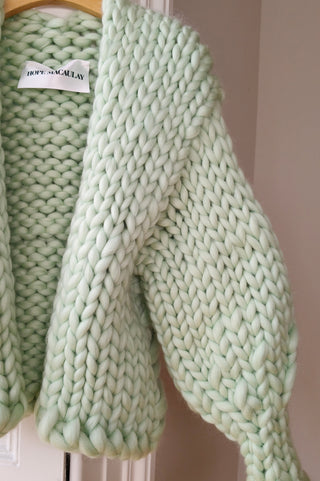 Peppermint Colossal Knit Cardigan (Sample)