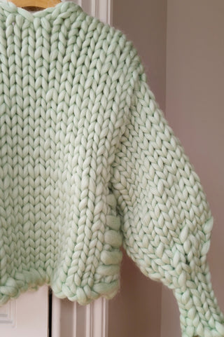 Peppermint Colossal Knit Cardigan (Sample)