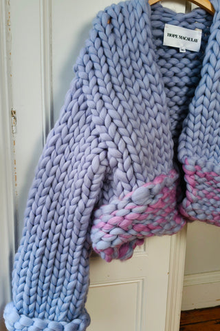 Blue & Purple Colossal Knit Cardigan M/L (Sample)