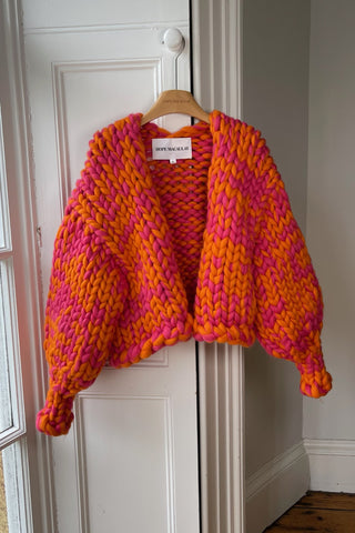 1of1 Pink & Orange Blend Colossal Knit Cardigan M/L (Sample)