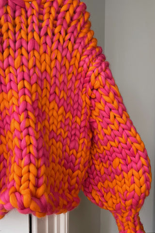1of1 Pink & Orange Blend Colossal Knit Cardigan M/L (Sample)