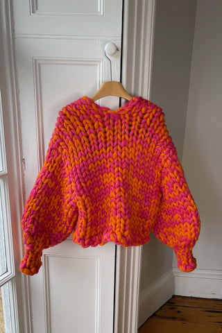 1of1 Pink & Orange Blend Colossal Knit Cardigan M/L (Sample)