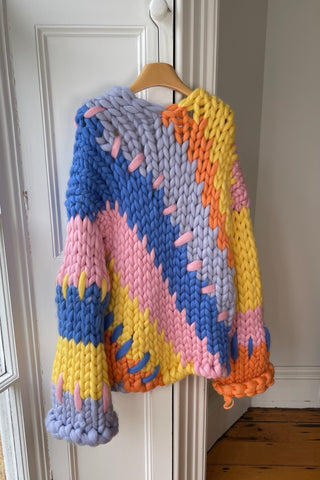 Midi Colourful Colossal Knit Cardigan (Sample)