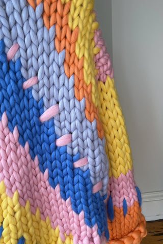 Midi Colourful Colossal Knit Cardigan (Sample)