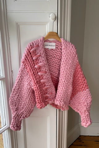 1of1 Patchwork Pink Colossal Knit Cardigan S/M (Sample)