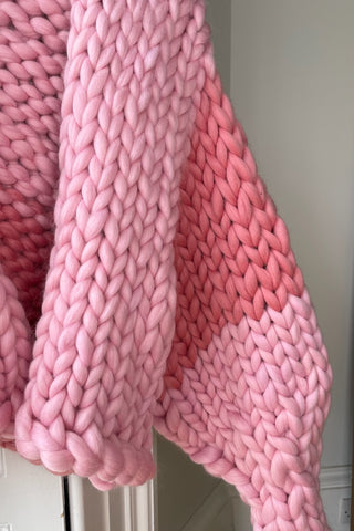 1of1 Patchwork Pink Colossal Knit Cardigan S/M (Sample)