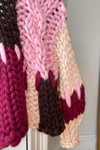 1of1 Patchwork Cable Knit Cardigan S/M (Sample)