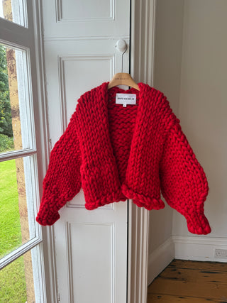 Red Colossal Knit Cardigan M/L (Limited Edition Wool Sample)